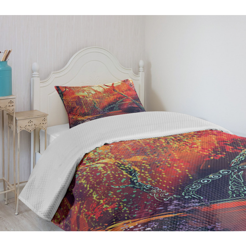 Autumn Fall Scenery Bedspread Set