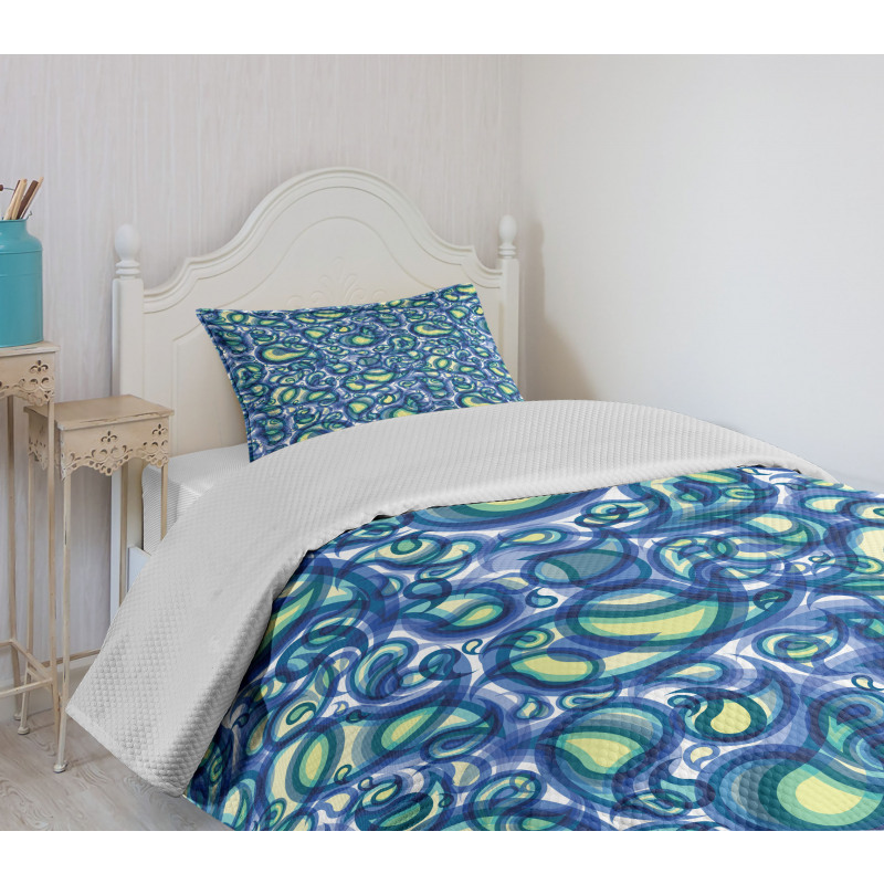 Raindrops Inspired Artwork Bedspread Set