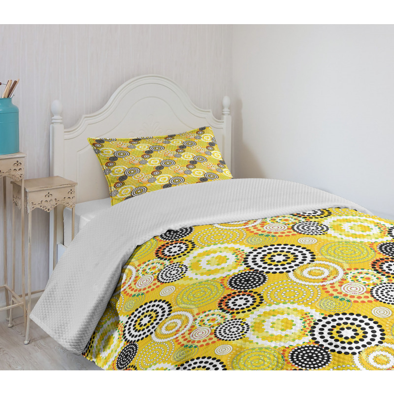 Psychedelic Rings Bedspread Set