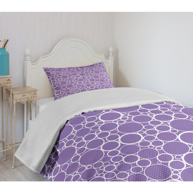 Abstract Fractal Circles Bedspread Set