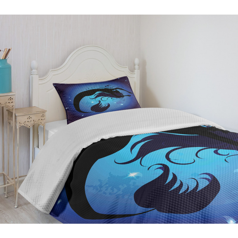 Aquatic Girl Mermaid Bedspread Set