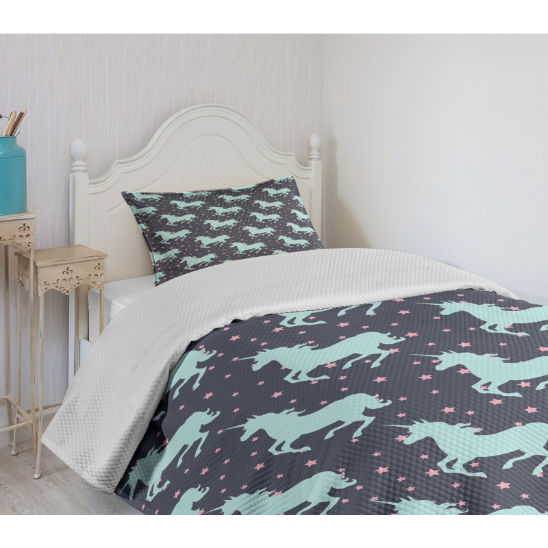 Unicorn Spot Stars Bedspread Set