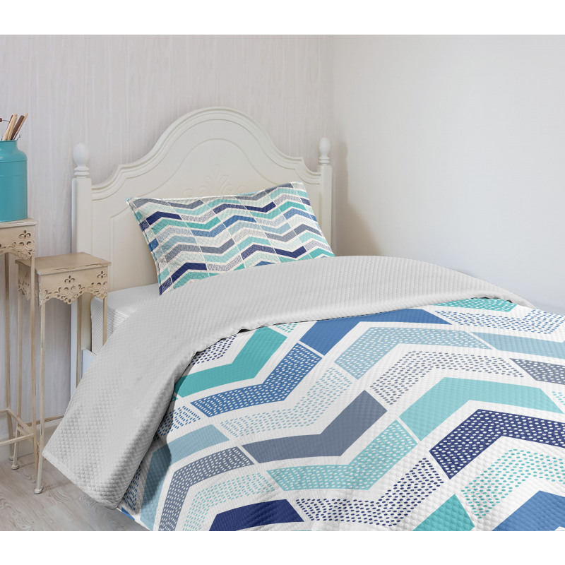 Seamless Doodle Style Bedspread Set