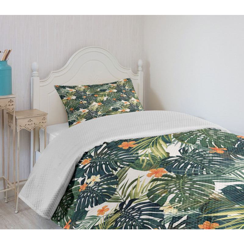 Botanic Tropic Leaves Bedspread Set