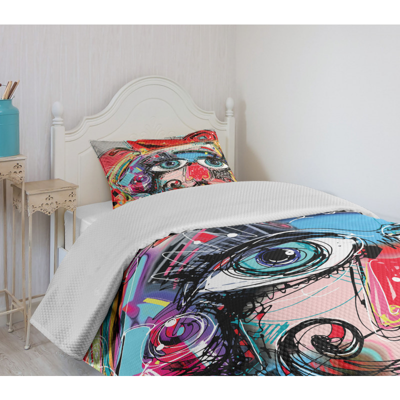 Grafitti Sketchy Paint Bedspread Set