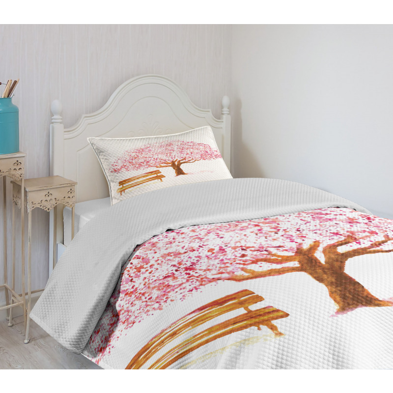 Blooming Cherry Tree Bedspread Set