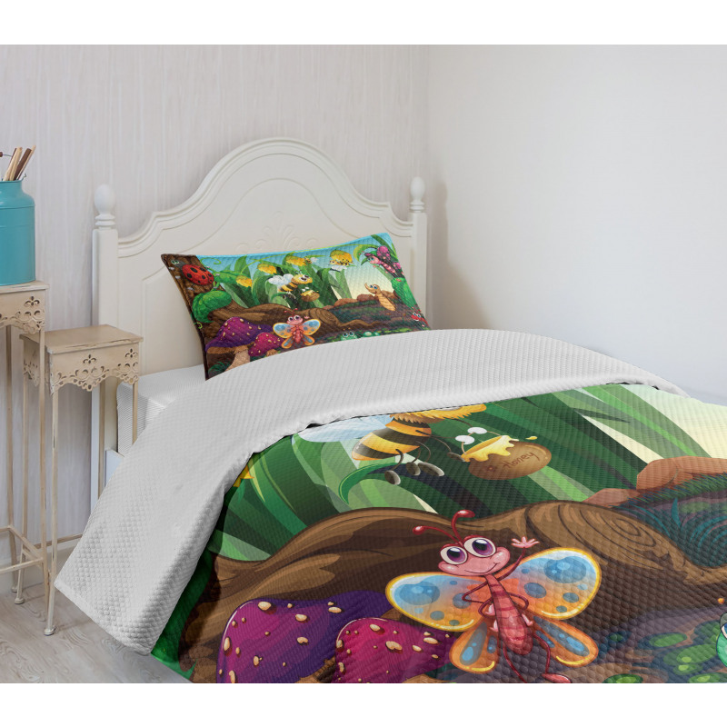 Butterfly Bee in Exotic Bedspread Set