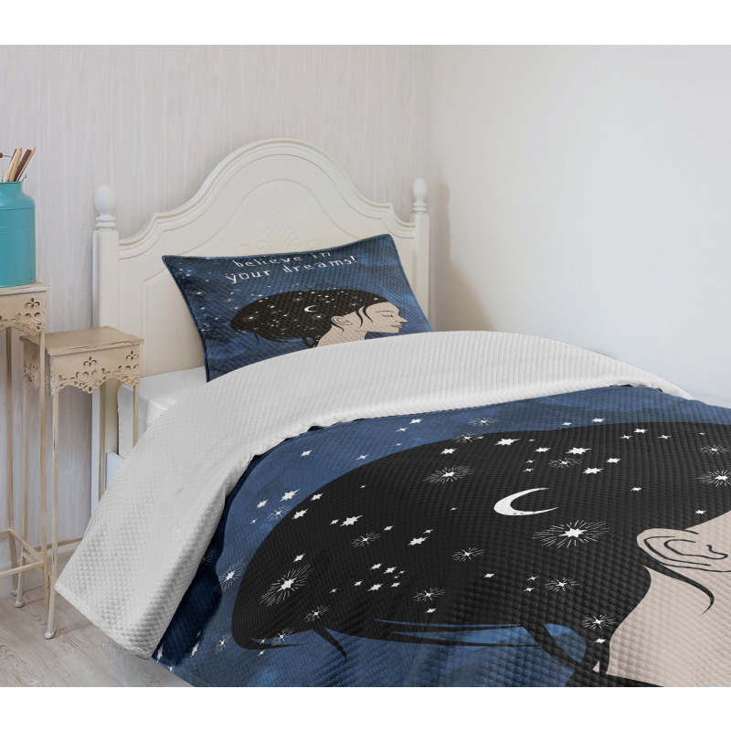 Dreamy Girl Words Bedspread Set