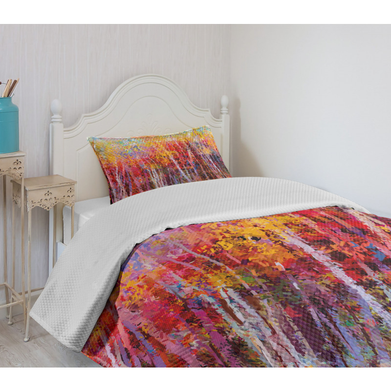 Autumn Forest Painting Bedspread Set