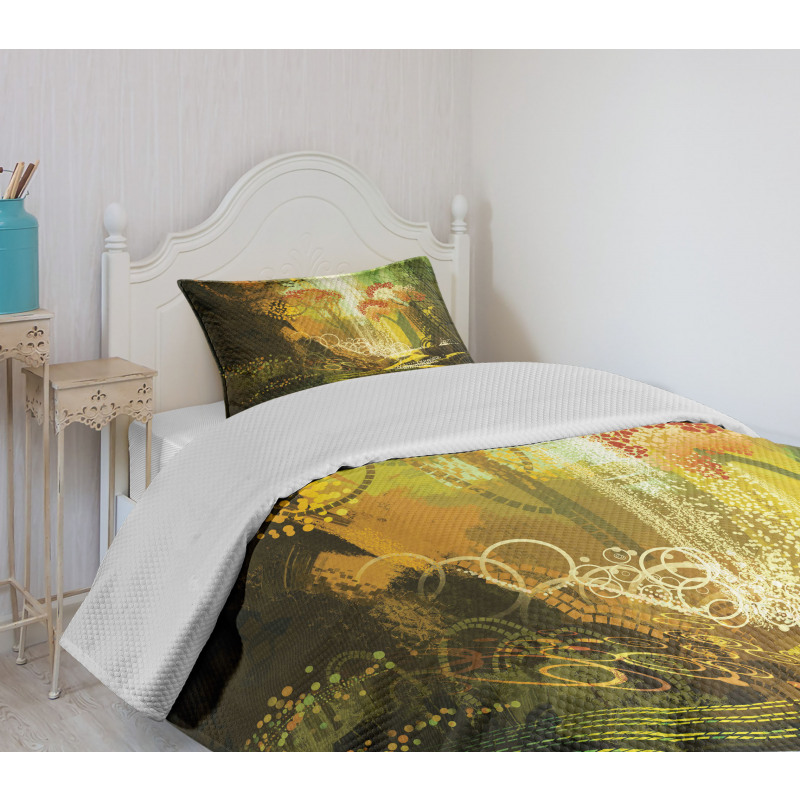 Vivid Autumn Season Bedspread Set