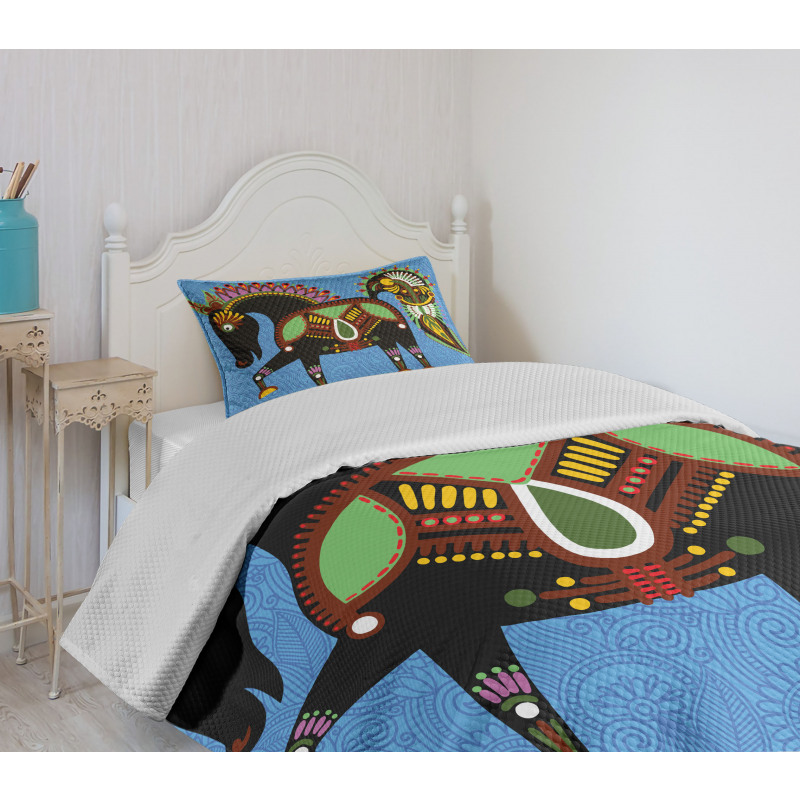 Folkloric Animal Bedspread Set