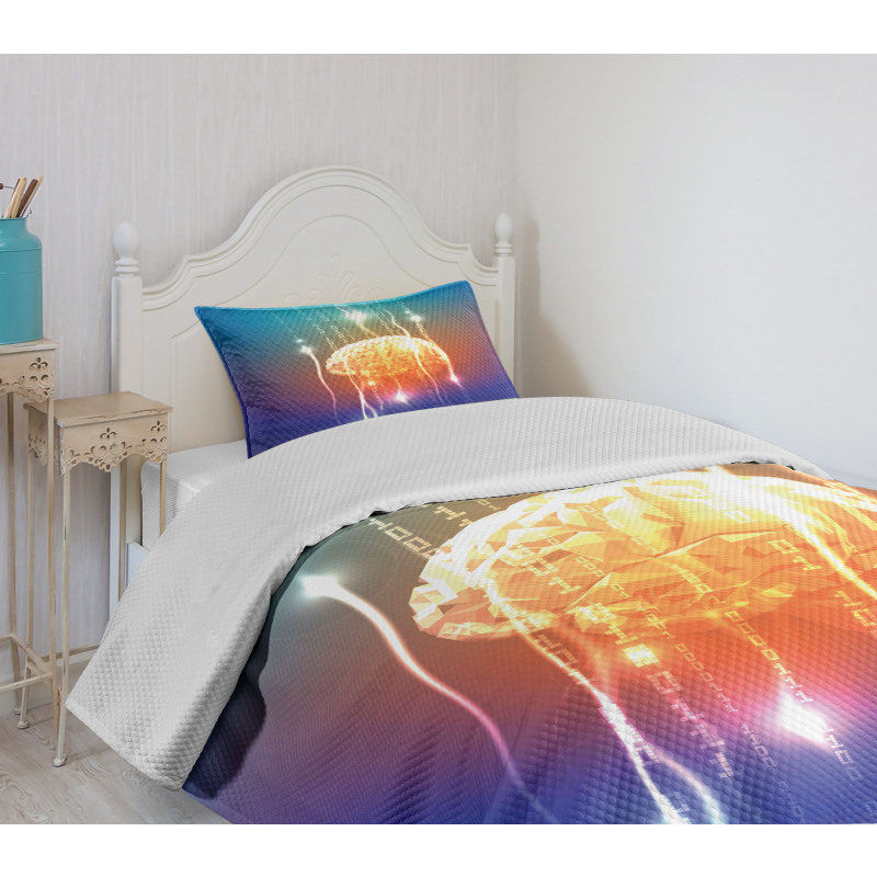 Abstract Binary Digit Bedspread Set