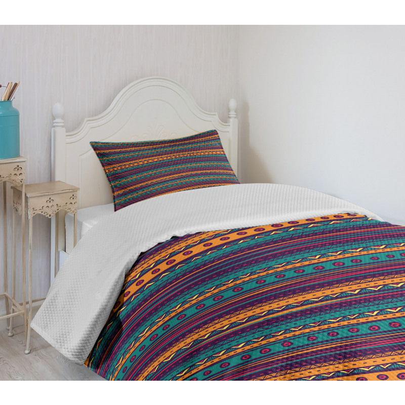 Retro Aztec Art Bedspread Set