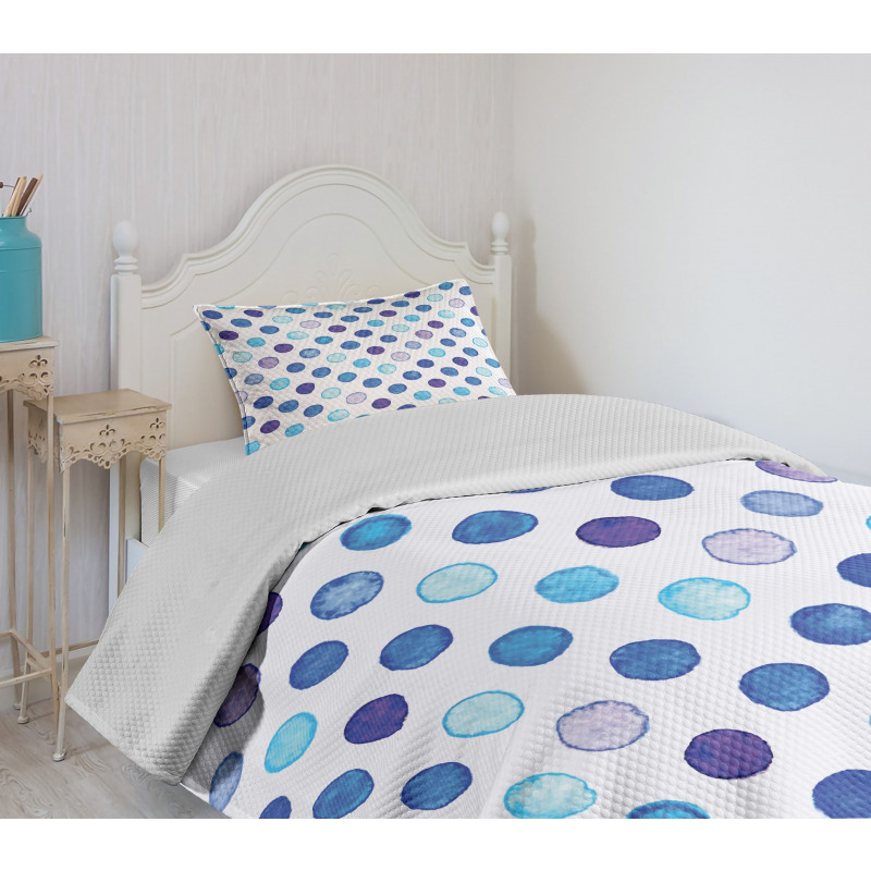 Blue Tones Soft Funky Bedspread Set