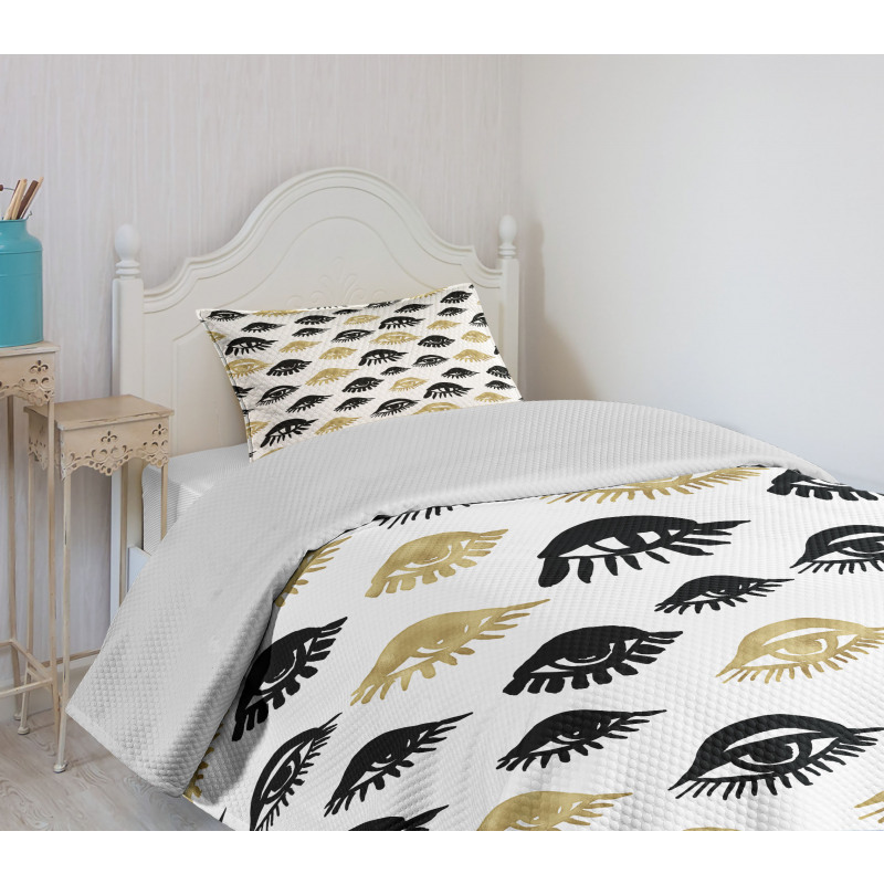 Woman Eyes Love Modern Art Bedspread Set