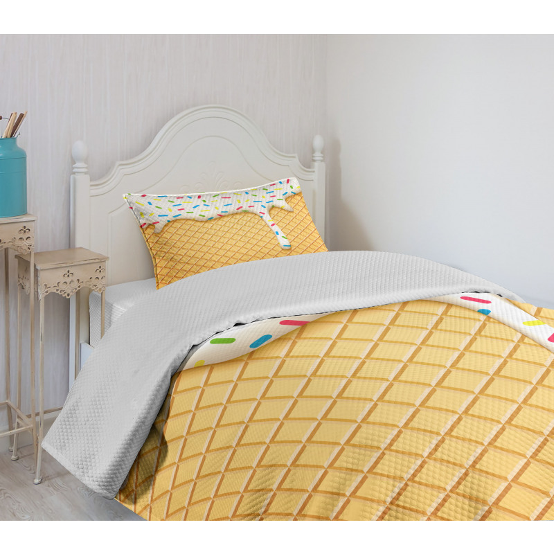 Melting Ice Cream Cones Bedspread Set