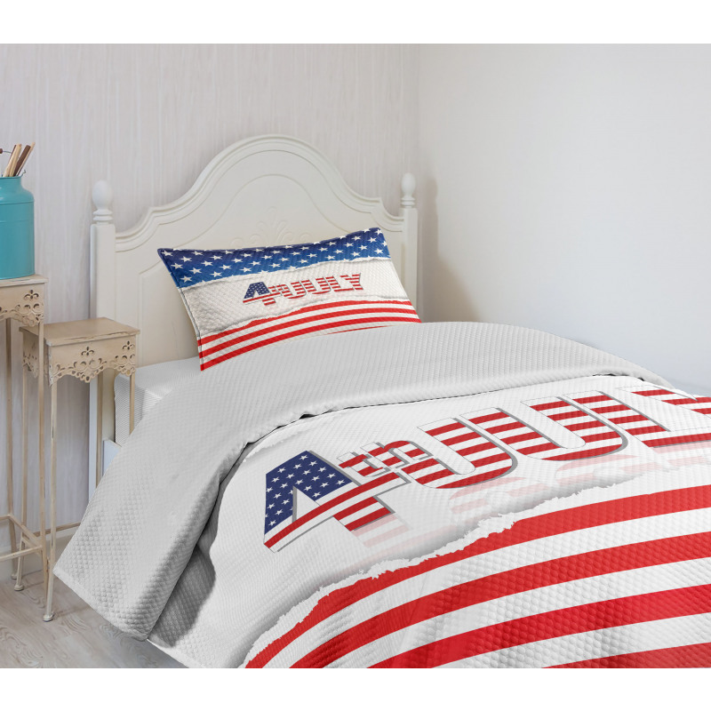 Patriotic Pattern Bedspread Set