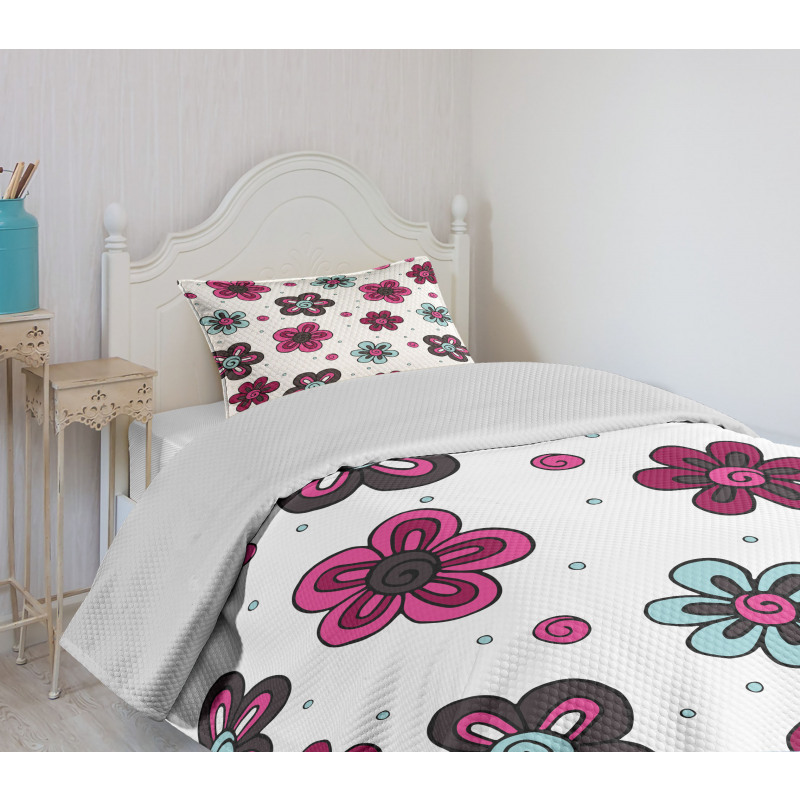 Florets Buds Kids Girls Bedspread Set