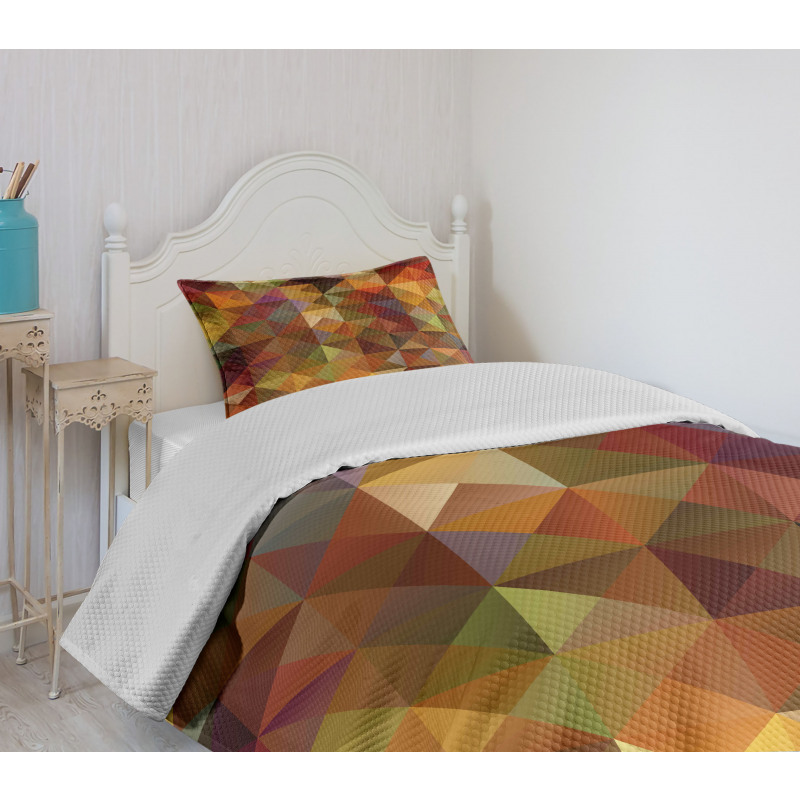 Grid Mosaic Geometric Bedspread Set