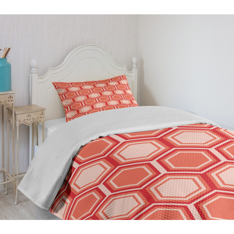 Hexagonal Comb Tile Bedspread Set