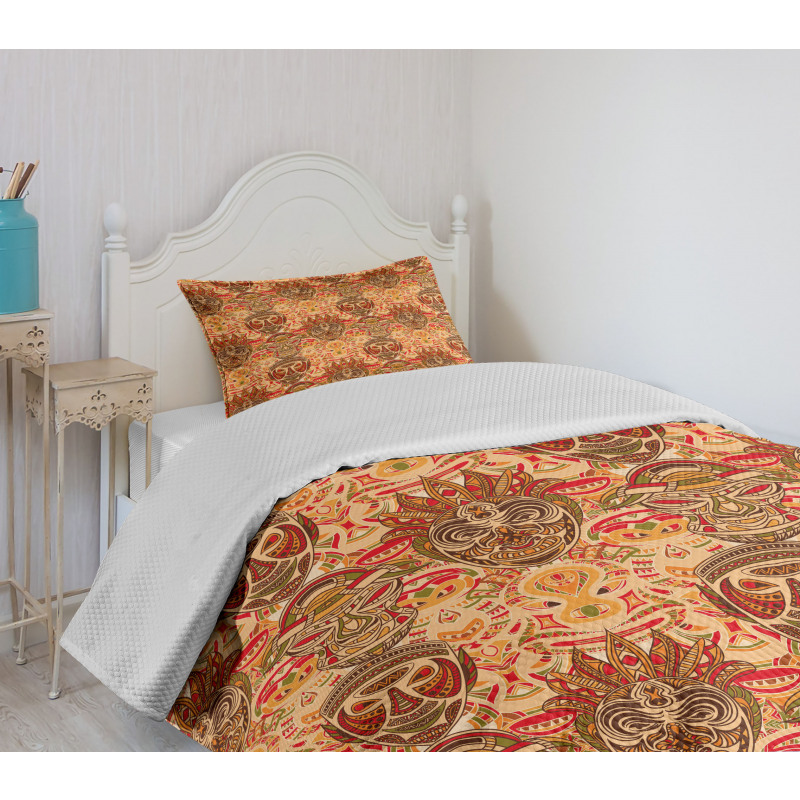 Mask Motif  Bedspread Set