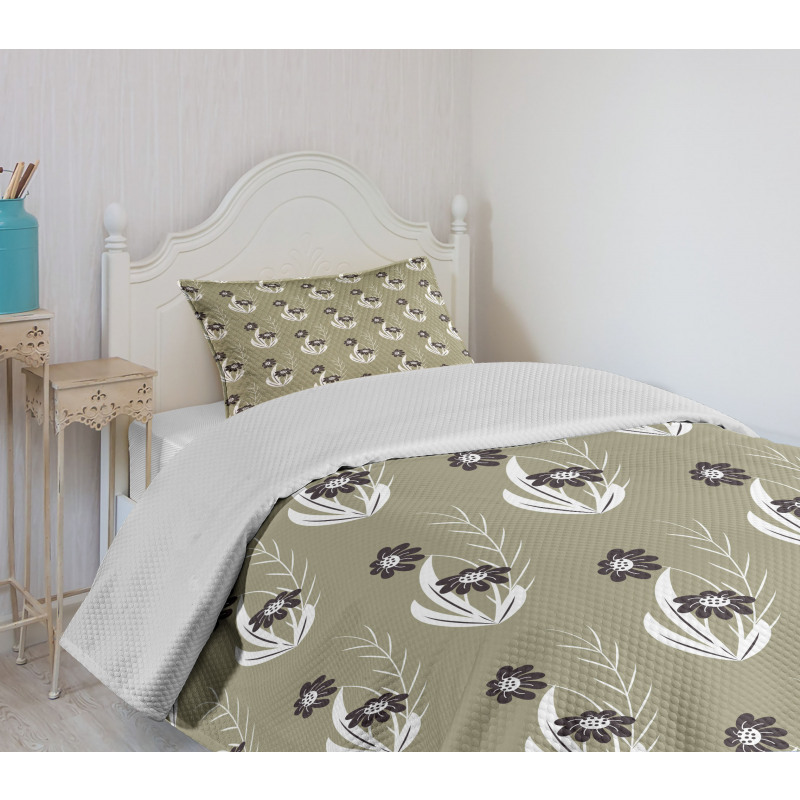 Flowers Dotted Bedspread Set