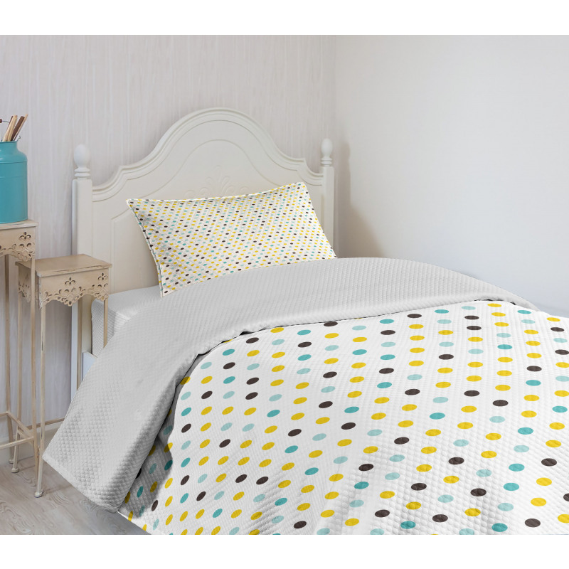 Polka Dots Rounds Retro Bedspread Set