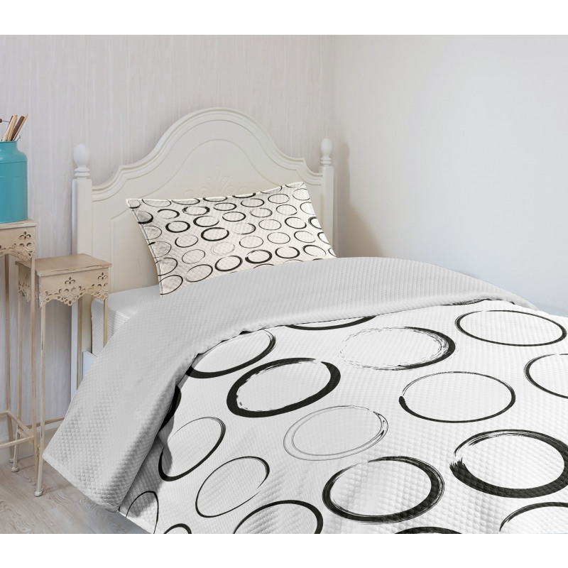 Circle Brush Stroke Bedspread Set