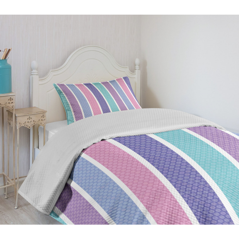 Polka Dot with Stripes Bedspread Set