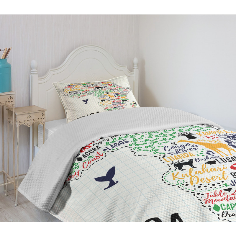 Continent Colored Bedspread Set