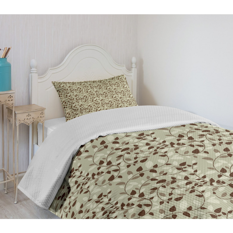 Florals Bud Swirls Bedspread Set