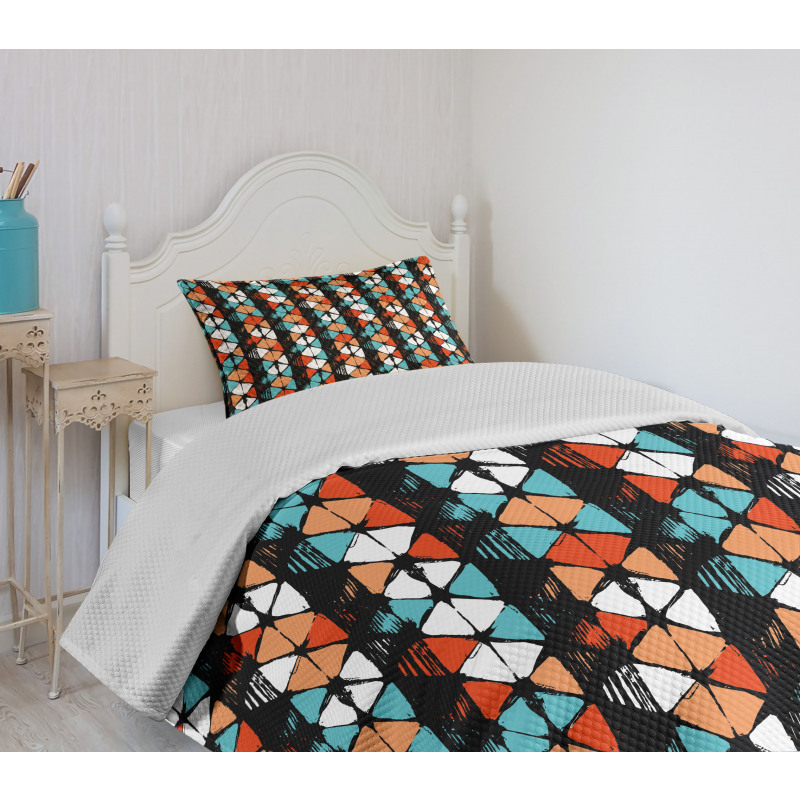 Modern Hexagon Design Bedspread Set