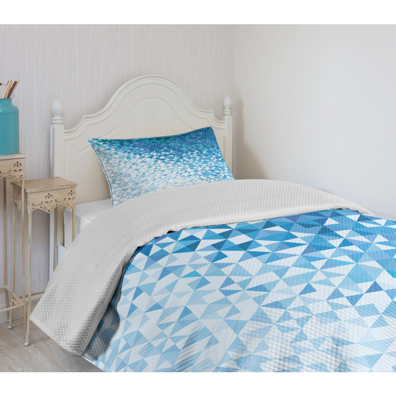 Digital Ombre Mosaic Bedspread Set