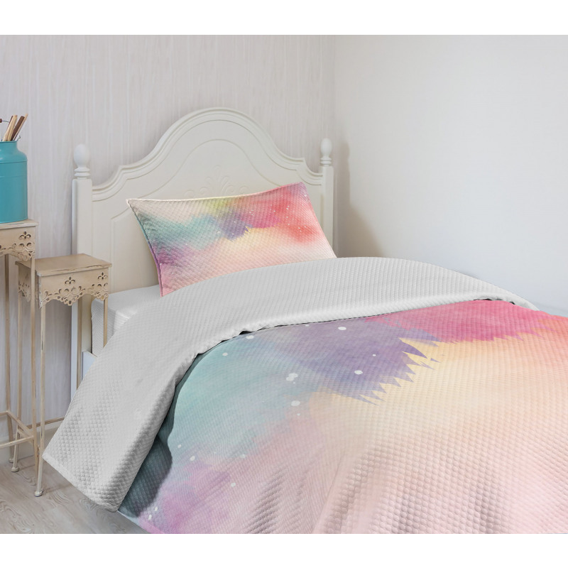 Abstract Digital Paint Bedspread Set