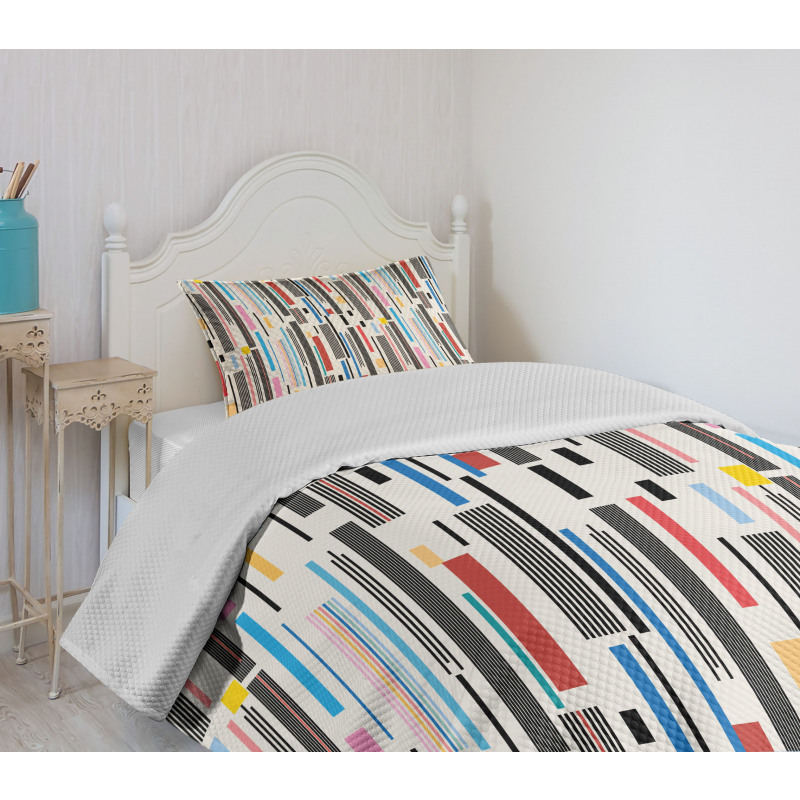 Various Color Stripes Bedspread Set