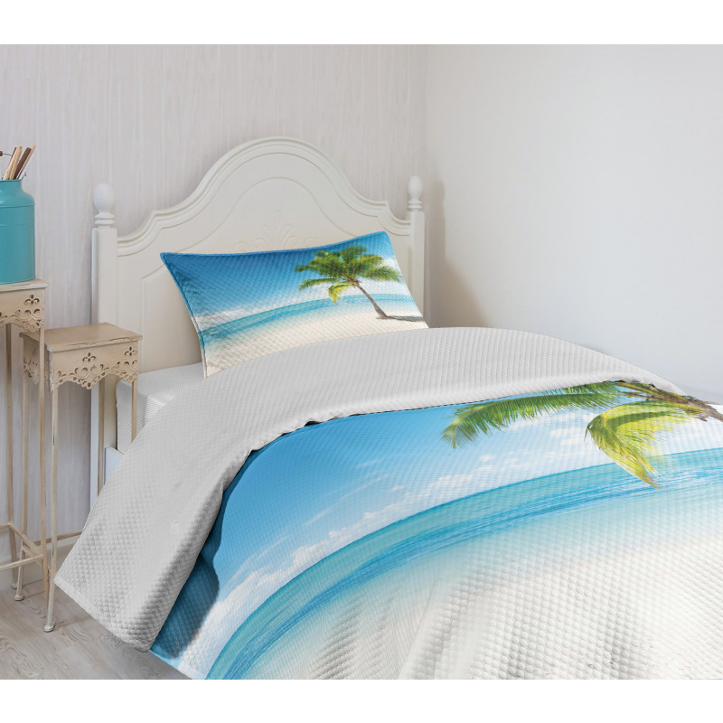 Sea Ocean Palm Trees Bedspread Set