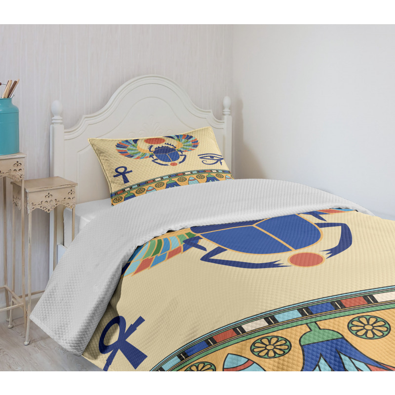 Scarab Eye Motif Bedspread Set