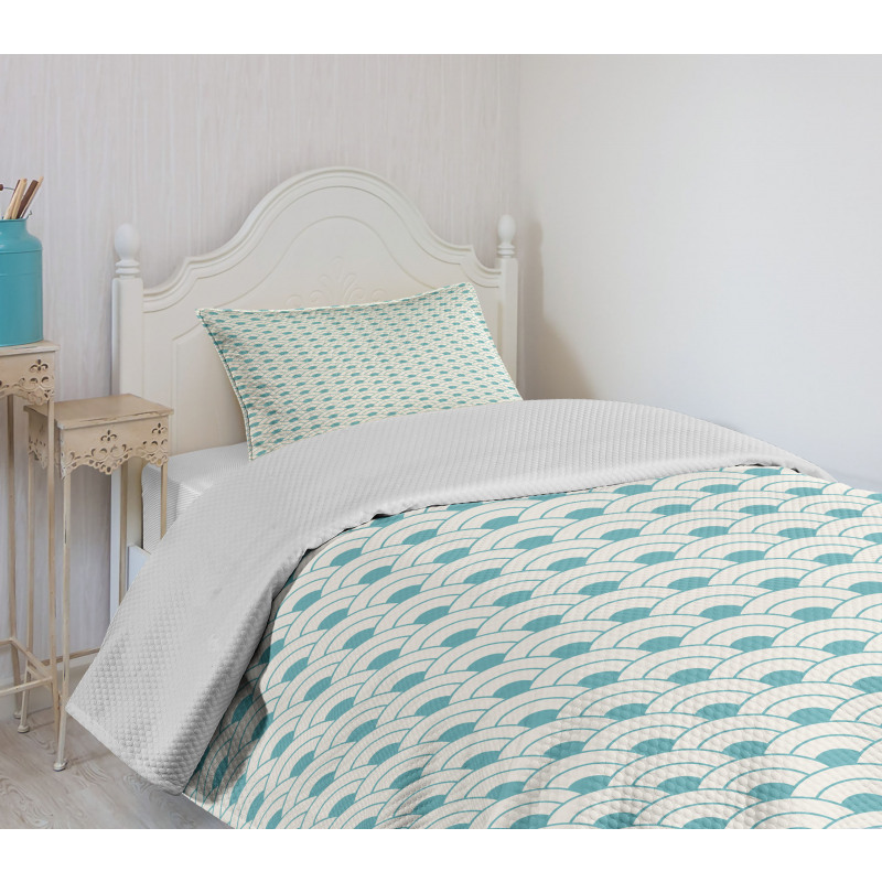 Bold Circles Sea Inspired Bedspread Set