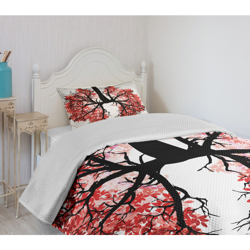 Human Lung Floral Healthy Bedspread Set