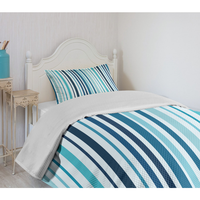 Striped Pastel Toned Bedspread Set