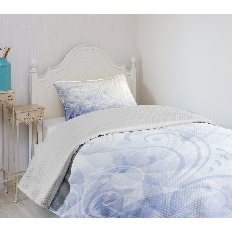 Abstract Floral Curl Bedspread Set