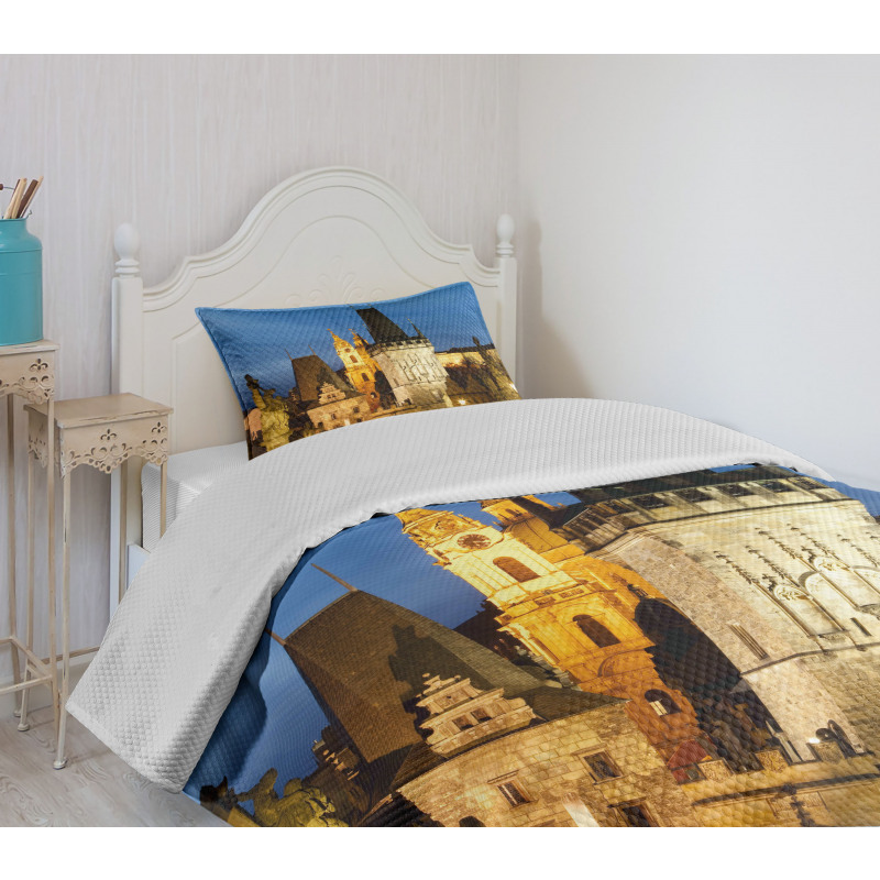 Building Tower Prague Bedspread Set