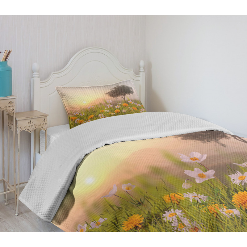 Daisies Tree Mist Bedspread Set