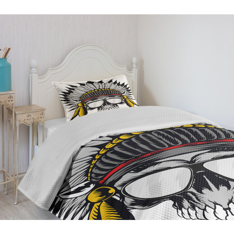 Tribe Leader Feather Head Bedspread Set