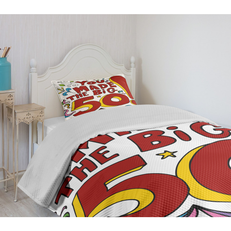 Colorful and Floral Bedspread Set