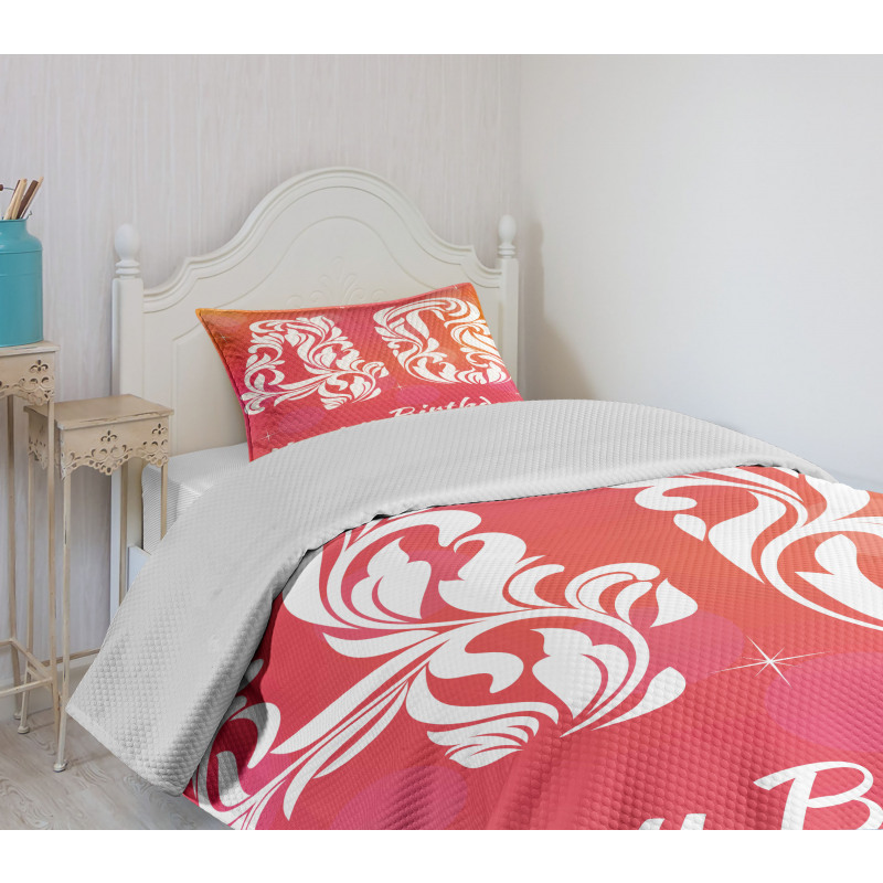 Happy Greeting Floral Bedspread Set