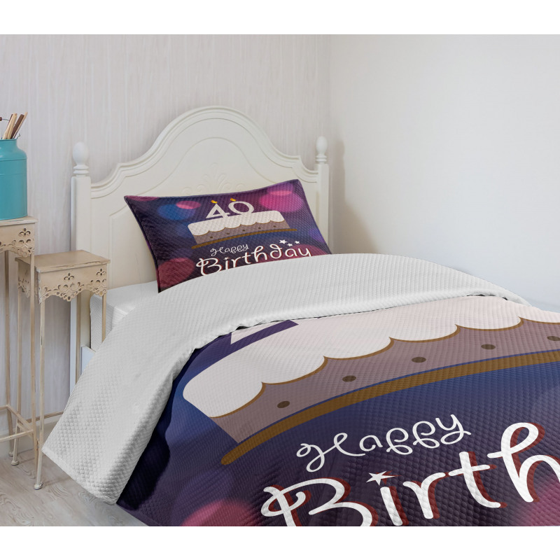 Birthday Cake Dots Bedspread Set