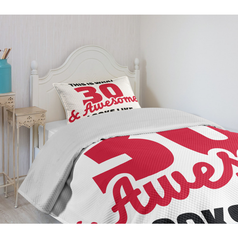 Motivation Words Bedspread Set