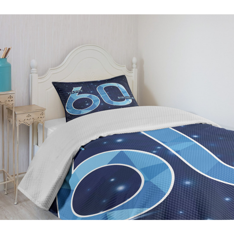 Birthday 60 Stars Bedspread Set