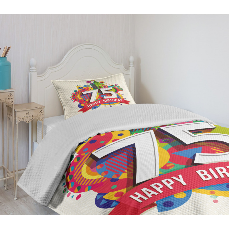 Geometrical Cartoon Bedspread Set